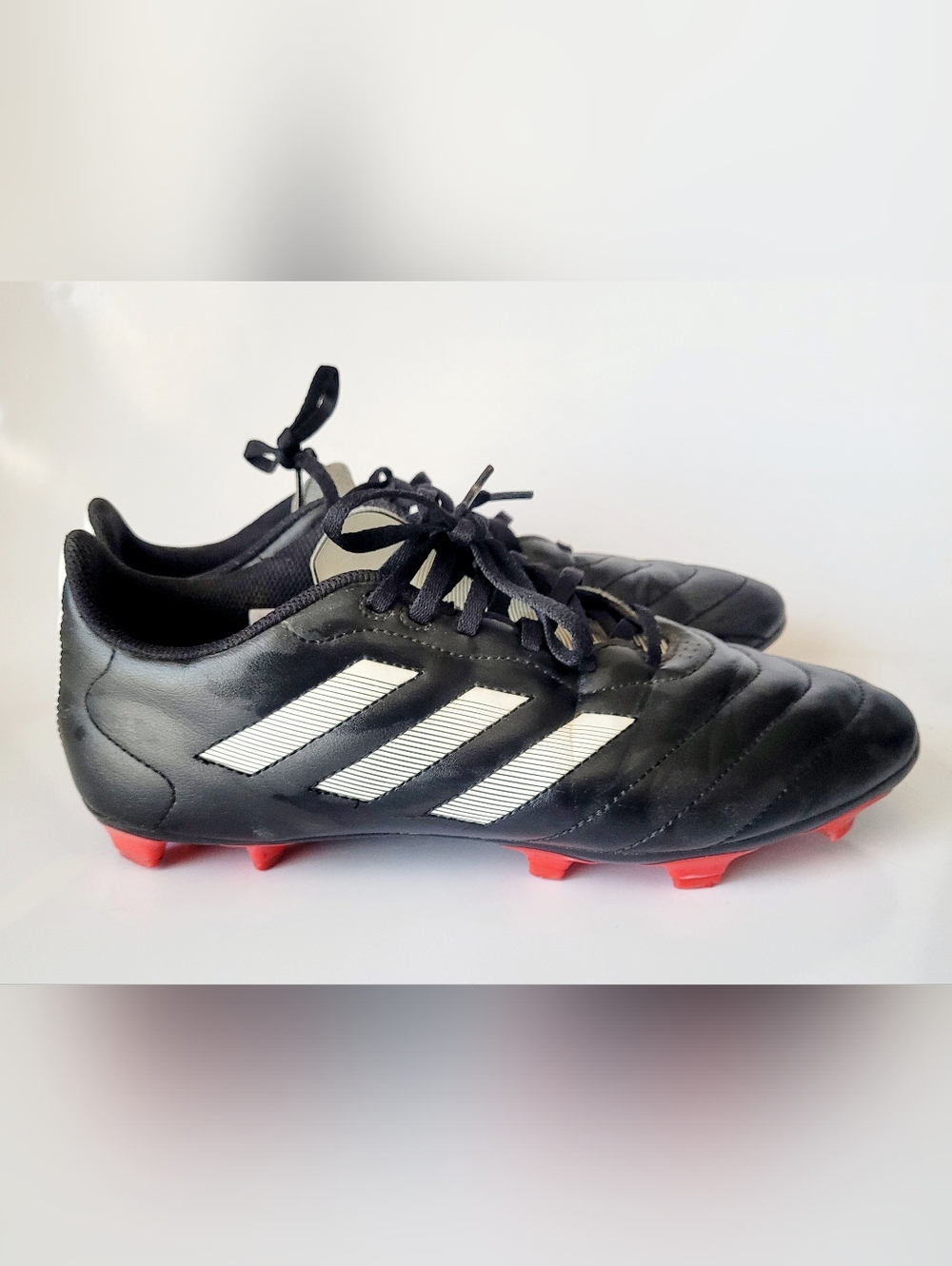 Adidas Goletto VIII Firm Ground Soccer Cleats Black/White/Red Men's 10 - Picture 10 of 15